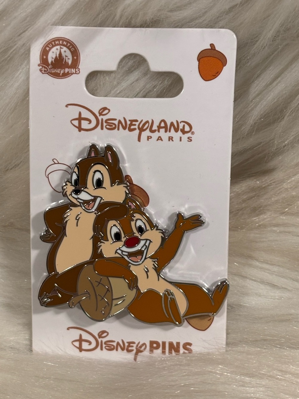 Disney Pin Chip And Dale Nuts Disneyland Paris